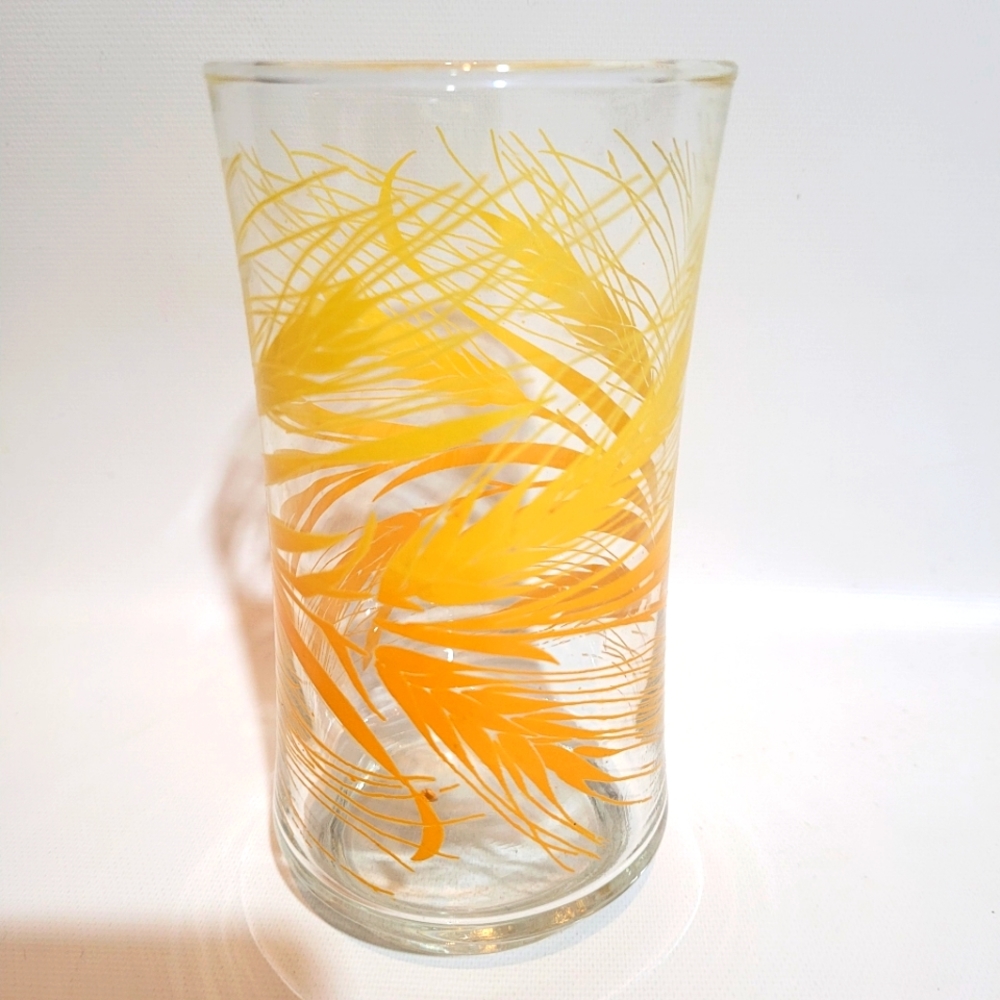 Vintage LIBBEY GLASS GOLDEN WHEAT Harvest Glass 10oz 70's